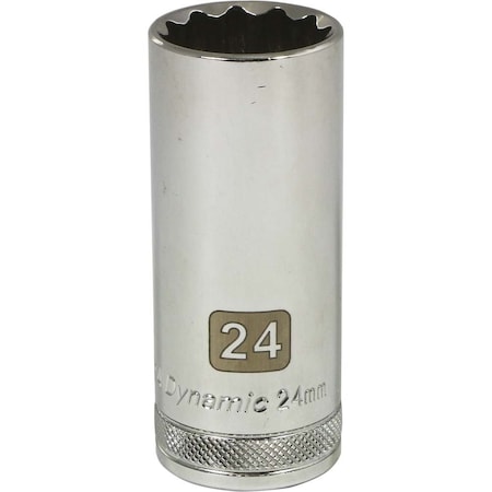 Dynamic 1/2" Drive, 24mm Metric Socket, 12 Points D015724